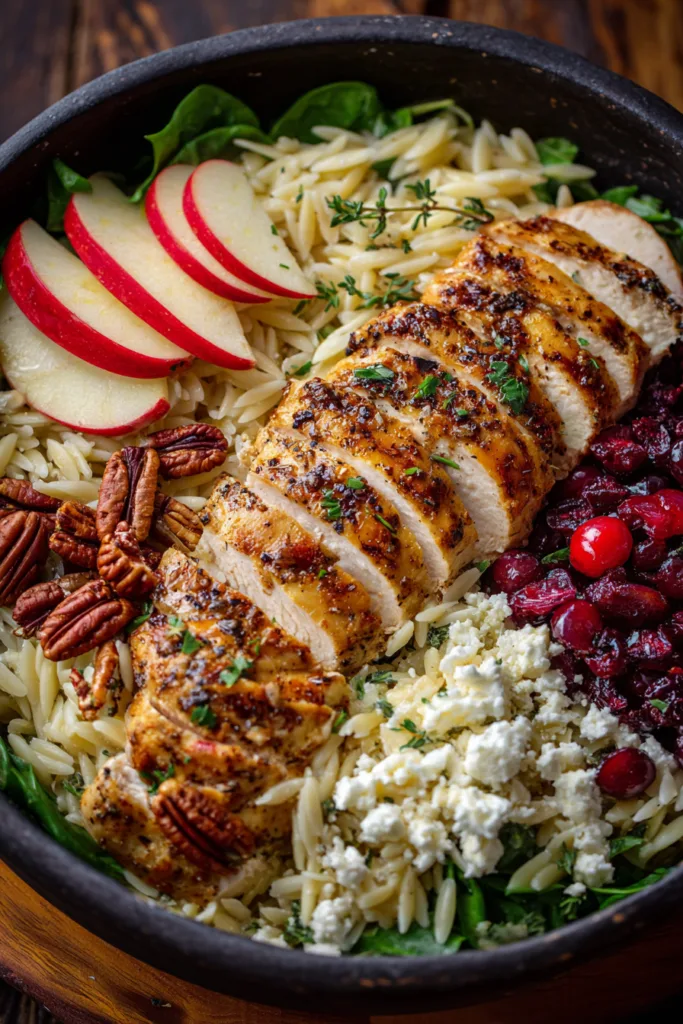 Cranberry Apple Chicken Orzo in Dijon Honey Vinaigrette 8 Cranberry Apple Chicken Orzo in Dijon Honey Vinaigrette