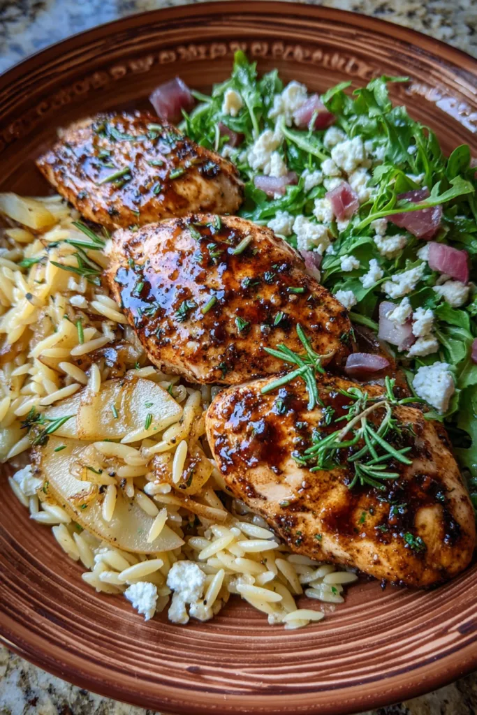 Maple Balsamic Chicken with Roasted Pear Orzo – 1 Irresistible Cozy Dinner Recipe 8 Maple Balsamic Chicken with Roasted Pear Orzo