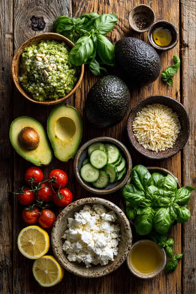 Avocado Pesto Orzo Breakfast Bowl with Feta 6 Avocado Pesto Orzo Breakfast Bowl with Feta