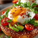 Breakfast Burrata Bagel with Hot Honey