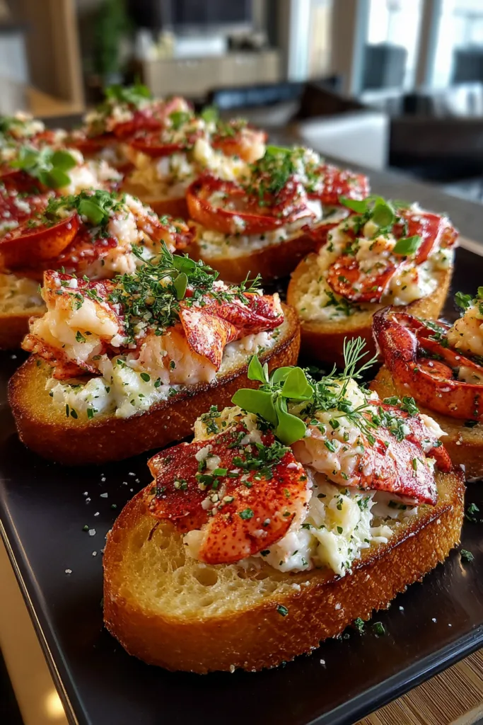 Lobster & Lemon Herb Butter Bruschetta