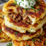 Mashed Potato Pancakes with Meat Filling