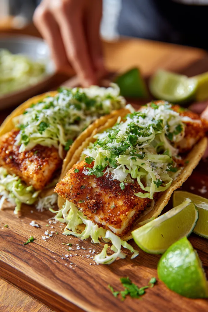 Air Fryer Fish Tacos with Cilantro Lime Slaw – 30-Minute Crispy Favorite 7 Air Fryer Fish Tacos with Cilantro Lime Slaw