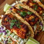 Air Fryer Fish Tacos with Cilantro Lime Slaw