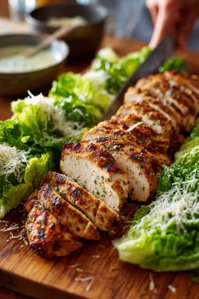 Easy Grilled Chicken Caesar Salad