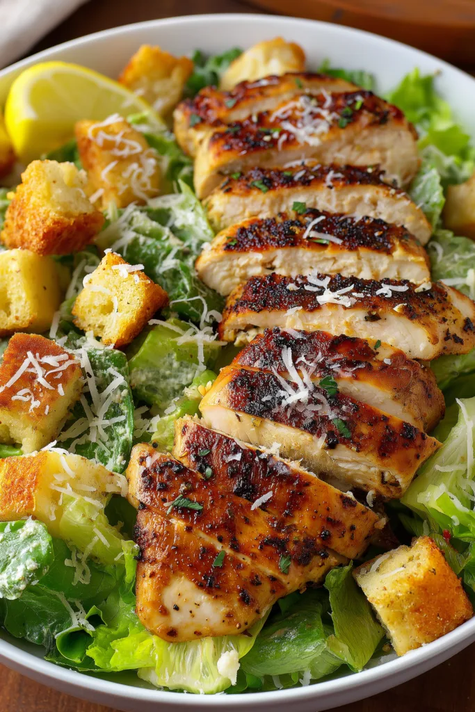 Easy Grilled Chicken Caesar Salad