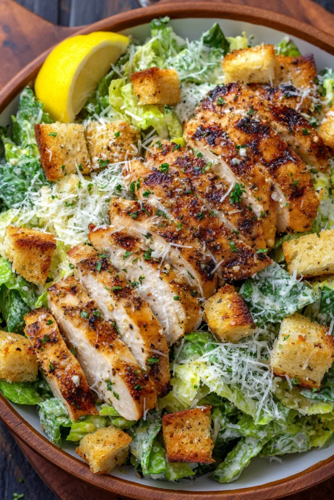 Easy Grilled Chicken Caesar Salad