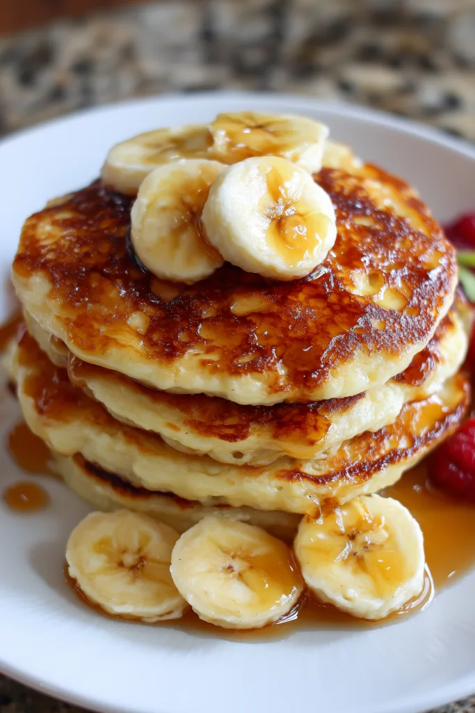 Fluffy 3 Ingredient Banana Pancakes