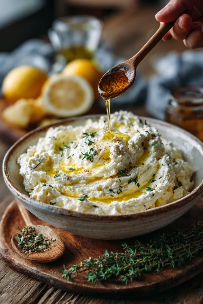 Greek Appetizer Board with Whipped Feta & Pita Chips