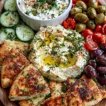 Greek Appetizer Board with Whipped Feta & Pita Chips