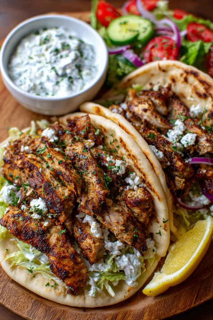 Greek Chicken Gyros with Tzatziki – Easy Authentic Recipe 8 Greek Chicken Gyros with Tzatziki