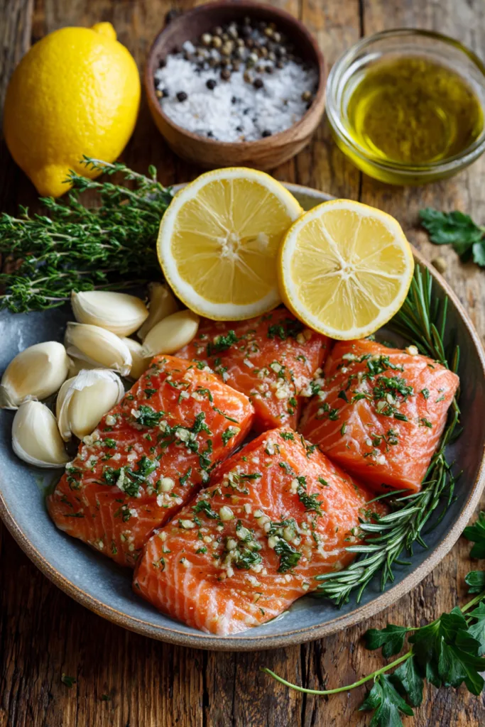 Healthy Air Fryer Lemon Garlic Salmon
