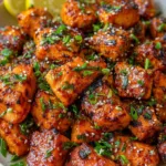 Honey Garlic Salmon Bites