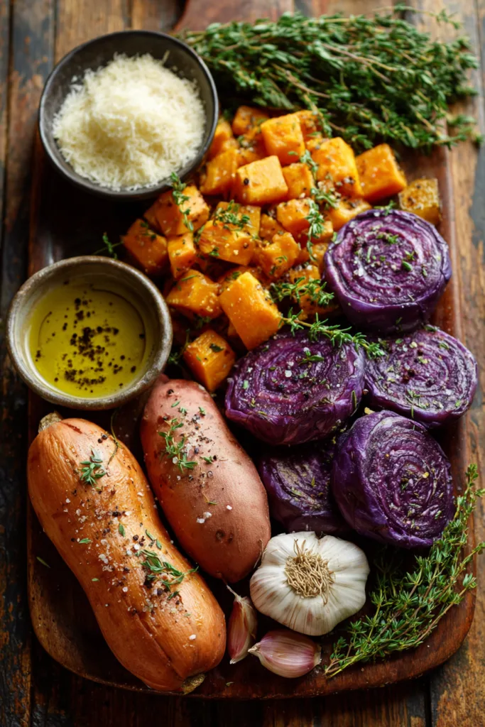 Layered Butternut Sweet Potato Eggplant Bake: A Cozy Vegetable Dish Full of Flavor 6 Layered Butternut Sweet Potato Eggplant Bake