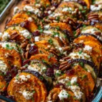 Layered Butternut Sweet Potato Eggplant Bake
