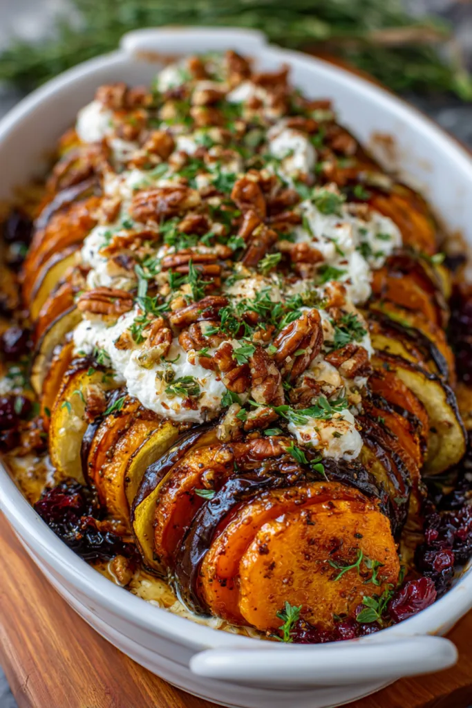 Layered Butternut Sweet Potato Eggplant Bake: A Cozy Vegetable Dish Full of Flavor 8 Layered Butternut Sweet Potato Eggplant Bake