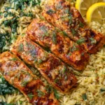Lemon Dill Orzo with Honey Glazed Salmon
