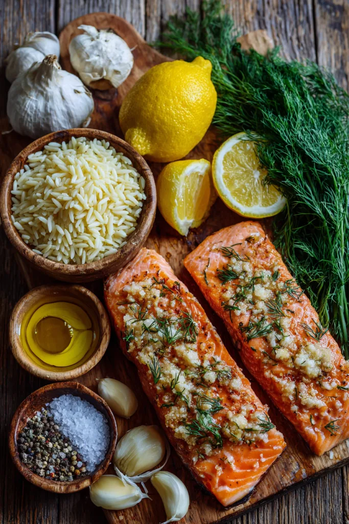 Lemon Dill Orzo with Honey Glazed Salmon 6 Lemon Dill Orzo with Honey Glazed Salmon