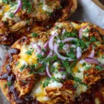 Quick BBQ Chicken Flatbread Pizza