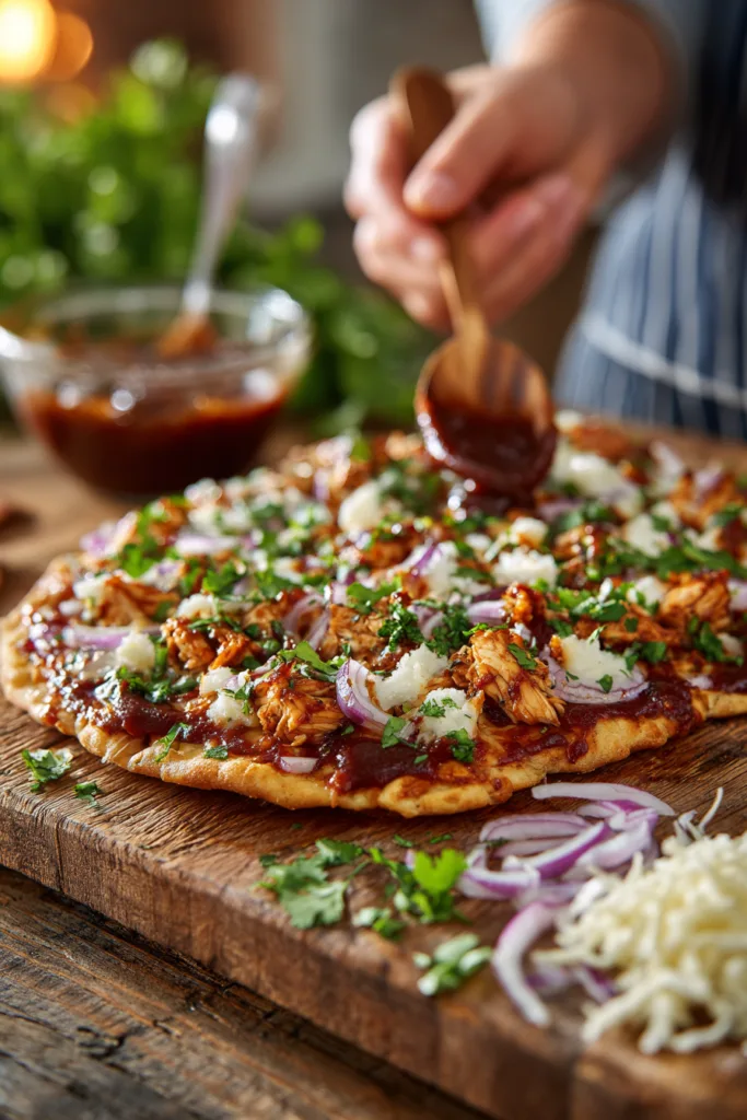 Quick BBQ Chicken Flatbread Pizza 7 Quick BBQ Chicken Flatbread Pizza
