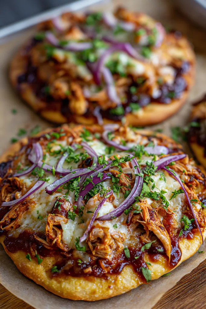 Quick BBQ Chicken Flatbread Pizza