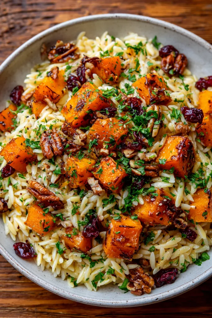 Roasted Butternut Squash Orzo with Maple Glaze (Easy Fall Dinner Everyone Will Love) 8 Roasted Butternut Squash Orzo with Maple Glaze