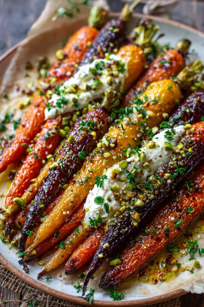 Roasted Carrots with Whipped Ricotta and Hot Honey 8 Roasted Carrots with Whipped Ricotta and Hot Honey