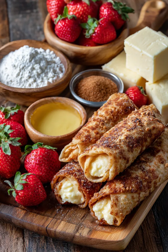 Strawberry Cheesecake Stuffed Eggrolls: 7 Irresistible Crispy Dessert Secrets 6 Strawberry Cheesecake Stuffed Eggrolls