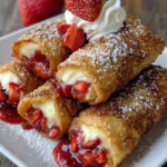 Strawberry Cheesecake Stuffed Eggrolls