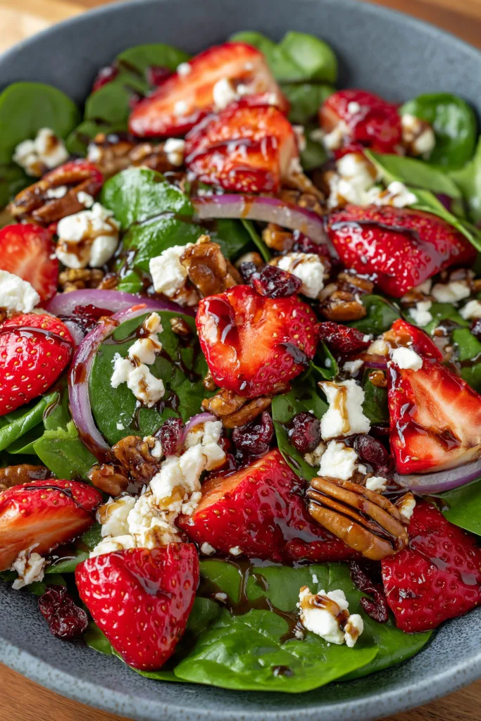 Strawberry Spinach Salad with Balsamic Glaze