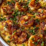 Cajun Butter Shrimp & Grits Casserole