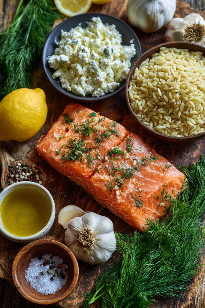 Lemon Dill Orzo with Salmon & Feta (Easy Weeknight Dinner) 6 Lemon Dill Orzo with Salmon & Feta