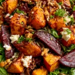 Roasted Pumpkin & Beetroot Salad with Creamy Goat Cheese